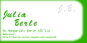 julia berle business card